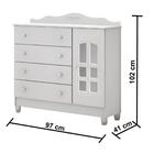 Quarto De Bebê Provençal Eloá Berço 3 Em 1 Guarda Roupa Cômod