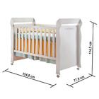 Quarto De Bebê Provençal Lisa Com Colchão Berço Mini Cama Côm