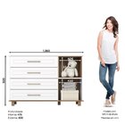 Quarto De Bebê Retrô Com Berço 100% Mdf Guarda Roupa 4 Portas