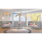 Quarto De Bebê Retrô Com Colchão Guarda Roupa 3 Portas Cômoda