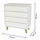 Quarto De Bebê Retrô Cômoda 4 Gavetas Berço Mini Cama Com Col