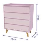 Quarto De Bebê Retrô Guarda Roupa 3 Portas Cômoda Berço Com C