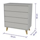 Quarto De Bebê Retrô Guarda Roupa 3 Portas Cômoda Berço Com C