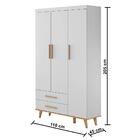 Quarto De Bebê Retrô Guarda Roupa 3 Portas Ludmila Berço Mini