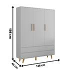 Quarto De Bebê Retrô Guarda Roupa Lorena Cômoda Berço 3 Em 1