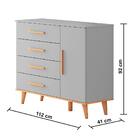 Quarto De Bebê Retrô Guarda Roupa Lorena Cômoda Berço 3 Em 1