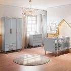 Quarto De Bebê Retrô Ludmila Berço 3 Em 1 Guarda Roupa 3 Port