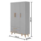 Quarto De Bebê Retrô Ludmila Berço 3 Em 1 Guarda Roupa 3 Port