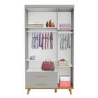 Quarto De Bebê Retrô Ludmila Berço 3 Em 1 Guarda Roupa 3 Port