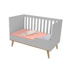 Quarto De Bebê Retrô Ludmila Com Colchão Berço 3 Em 1 Cômoda