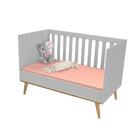 Quarto De Bebê Retrô Ludmila Com Colchão Berço 3 Em 1 Cômoda