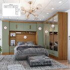 Quarto De Casal Completo 5 Peças 6 Portas 4 Gavetas Com Malei