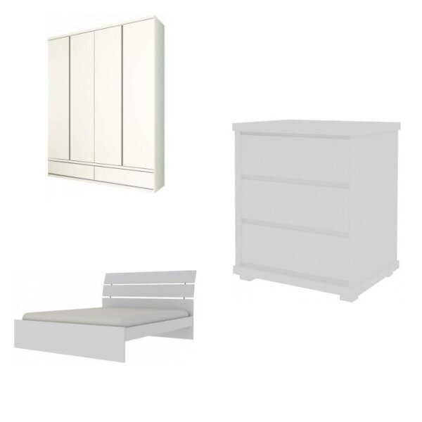 Quarto De Casal Completo Com Guarda Roupa, Cama E Mesa De Cab