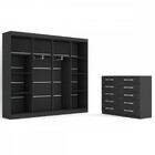 Quarto De Casal Ele E Ela Closet 8 Prateleiras Cômoda 10 Gave