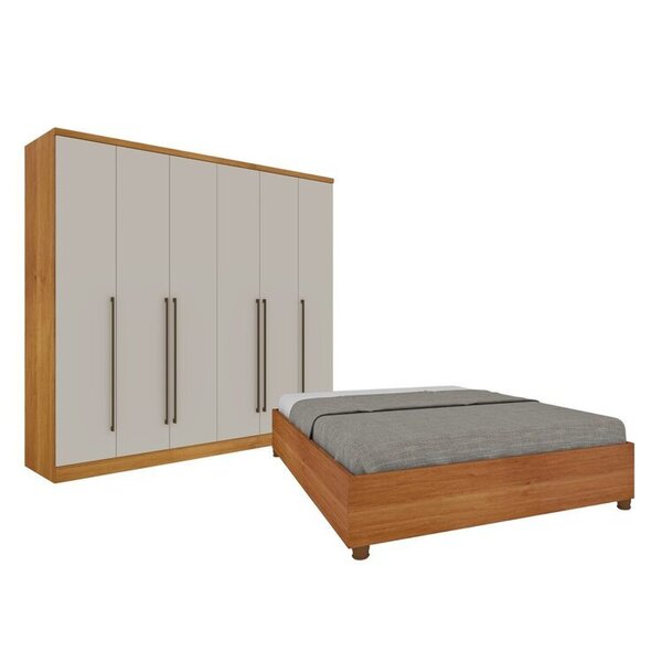 Quarto De Casal Guarda-roupa 6 Portas Portugal E Cama Box Cas