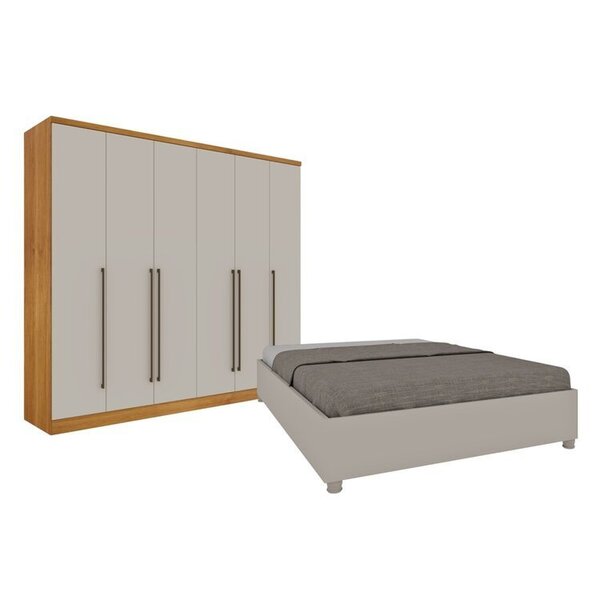 Quarto De Casal Guarda-roupa 6 Portas Portugal E Cama Box Cas