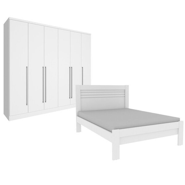 Quarto De Casal Guarda-roupa 6 Portas Portugal E Cama Casal S