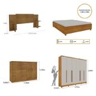 Quarto De Casal Roupeiro 6 Portas Portugal Com Pés, Cama Casa