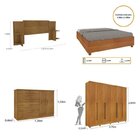 Quarto De Casal Roupeiro 6 Portas Portugal Com Pés, Cama Casa