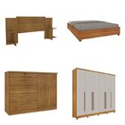 Quarto De Casal Roupeiro 6 Portas Portugal Com Pés, Cama Casa