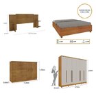 Quarto De Casal Roupeiro 6 Portas Portugal Com Pés, Cama Casa