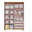 Quarto De Infantil Completo Guarda Roupa 4 Portas E Cômoda 4