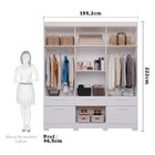 Quarto De Solteiro 2 Peças Guarda Roupa Com Espelho E Cabecei