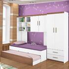 Quarto De Solteiro Completo Guarda Roupa Bicama Branco Amadei