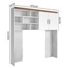 Quarto De Solteiro Completo Guarda Roupa Bicama Branco Amadei