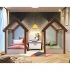 Quarto Gêmeos 2 Minicama Montessoriana Uli E 1 Bau Elo  Branc