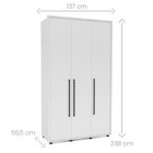 Quarto Guarda-roupa 3 Portas Cômoda 4 Gavetas 1 Porta 1 Mesa