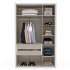 Quarto Guarda-roupa 3 Portas Cômoda 4 Gavetas 1 Porta Mesa De