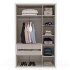 Quarto Guarda-roupa 3 Portas Cômoda 4 Gavetas 1 Porta Mesa De
