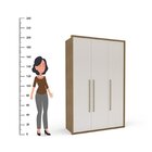 Quarto Guarda-roupa 3 Portas Cômoda 4 Gavetas Mesa De Cabecei