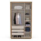 Quarto Guarda-roupa 3 Portas Cômoda 8 Gavetas Mesa De Cabecei