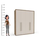 Quarto Guarda-roupa 4 Portas Cômoda 8 Gavetas Mesa De Cabecei