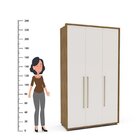 Quarto Guarda Roupas 3 Portas Cômoda 5 Gavetas Freijó/off Whi