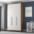 Quarto Guarda Roupas 3 Portas Cômoda 5 Gavetas Freijó/off Whi