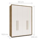Quarto Guarda Roupas 4 Portas Cômoda 4 Gavetas 1 Porta 1 Mesa