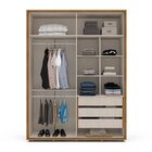 Quarto Guarda Roupas 4 Portas Cômoda 4 Gavetas 1 Porta 1 Mesa