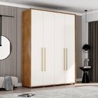 Quarto Guarda Roupas 4 Portas Cômoda 4 Gavetas 1 Porta 1 Mesa