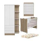 Quarto Infantil 03 Peças Doce Sonho 1x777x825 Com Colchao E R