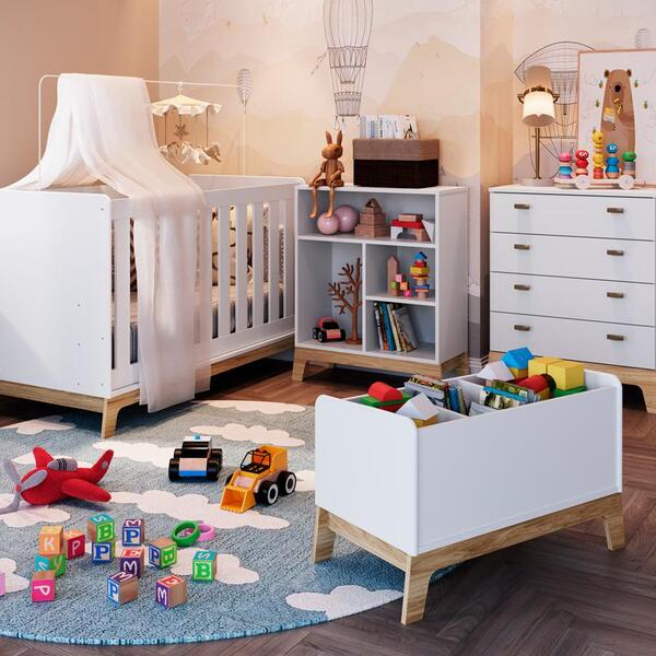 Quarto Infantil 4 Peças Favo De Mel Fm037 Completa Moveis