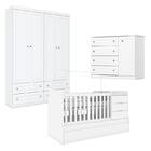 Quarto Infantil 4 Portas Mississipi Com Berço Multifuncional