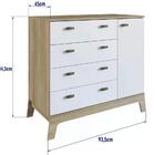 Quarto Infantil 5 Peças Favo De Mel Fm032 Itapua Branco Compl