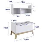 Quarto Infantil 5 Peças Favo De Mel Fm034 Branco Completa Mov