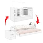 Quarto Infantil 6 Portas Americano Com Berço Multifuncional C