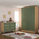 Quarto Infantil / Juvenil Com Guarda-roupa E Cômoda Sky Olmo