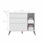 Quarto Infantil Alice Com Guarda Roupa 3 Portas, Cômoda