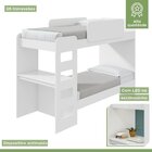 Quarto Infantil Beliche Olga Com Cômoda E Mesa De Cabeceira B